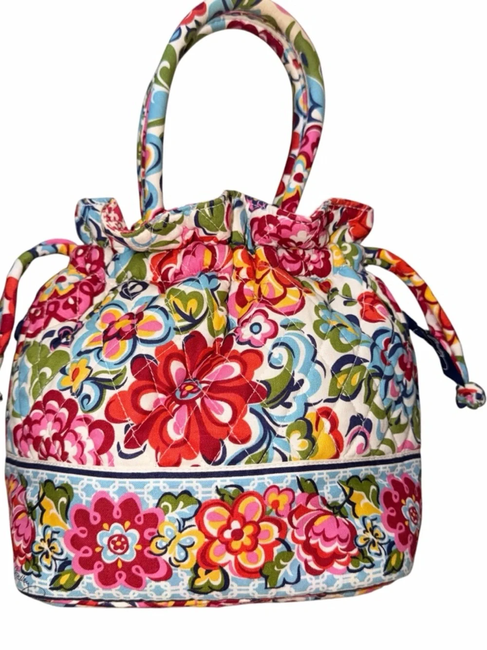 Vera Bradley Hope Garden Floral Drawstring Bucket Totet - Picture 3 of 8